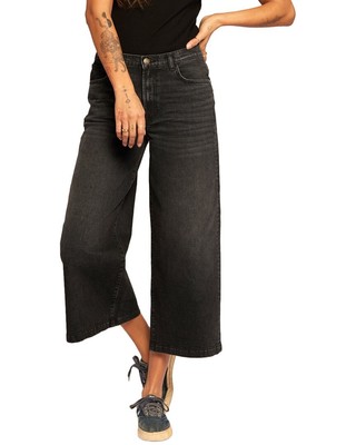 Current/Elliott Укороченные джинсы с широкими штанинами Dusty Black Out от Elliott 24
