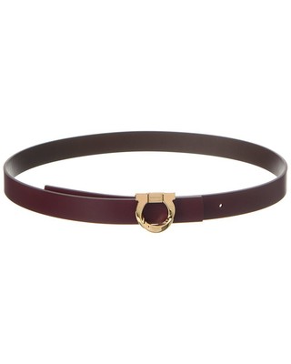 Реверсивный и регулируемый кожаный ремень Ferragamo Gancini Torchon Женский коричневый 95
