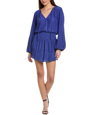 Ramy Brook Joey Mini Dress Womens Blue S