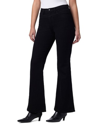 Женские джинсы-клеш с высокой посадкой Joes Jeans черного цвета с полосканием