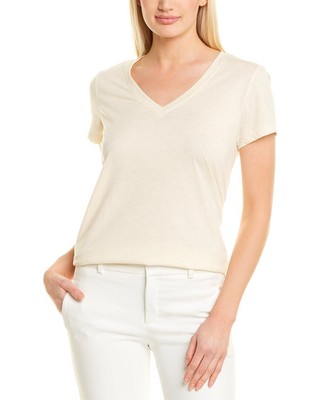 

Женская футболка Lafayette 148 New York The Modern с v-образным вырезом, Grey