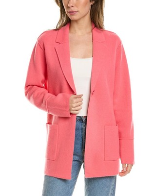 

Женский кашемировый кардиган Forte Cashmere с вырезом на воротнике, розовый размер