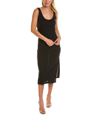 

Женское платье макси с U-образным вырезом Donna Karan, Черный