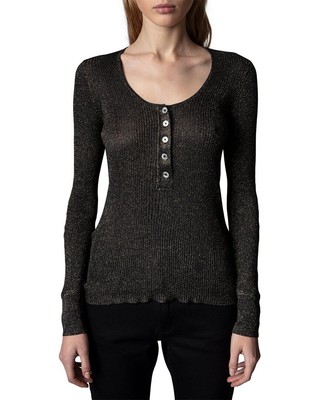 

Женский свитер Zadig - Voltaire Mila с люрексом, Anthracite