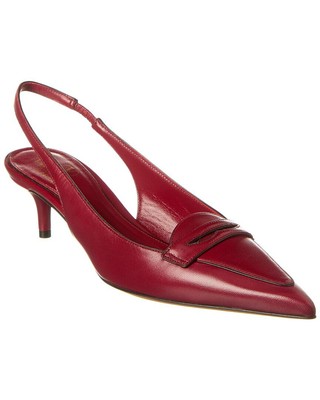 Женские двухцветные кожаные мокасины Valentino Capretto 50 с ремешком-лодочкой на спине