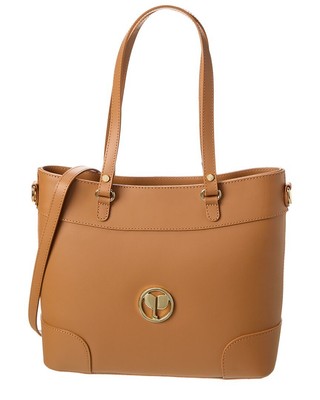 

Кожаная женская сумка-тоут Persaman New York Paula, коричневая, NA