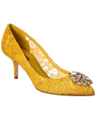

Женские кружевные туфли Dolce - Gabbana, Желтый, NA