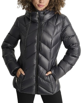 Укороченное пуховое пальто с наполнителем Dkny для женщин S