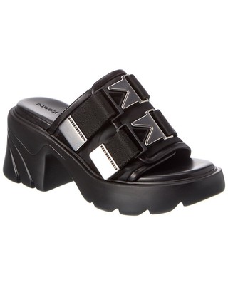 

Женские кожаные сандалии Bottega Veneta Flash, черные, Черный, NA