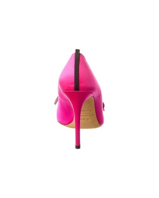 Pre-owned Sjp By Sarah Jessica Parker Samara 100 Satin Pump Women's In Pink