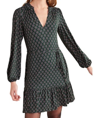 

Женское трикотажное платье с вырезом Boden Notch, Green multi