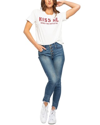 

Sol Angeles Kiss Me Свободный топ женский, Dwhtd white
