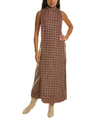 

Женское шерстяное платье макси Frances Valentine Carlyle Basketweave, Розовый