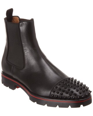 

Christian Louboutin Melon Spikes Кожаные Ботинки Мужские Черные, Черный, NA