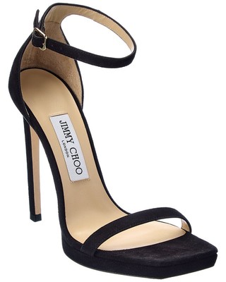 

Jimmy Choo Alva 120 Женские замшевые сандалии, Черный, NA
