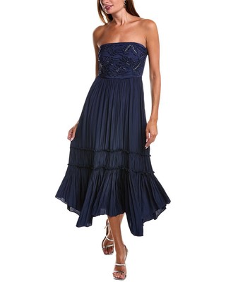 Женское миди-платье Ramy Brook Ingrid синего цвета Xl