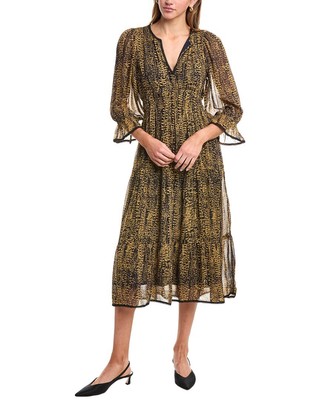 Женское многоуровневое миди-платье Ba&Sh