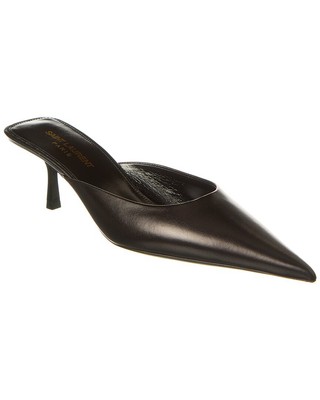 Saint Laurent Barbara 55 Кожаный Мул Женский черный 39