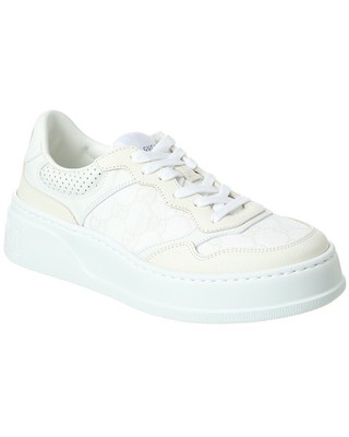 Женские кроссовки Gucci Gg Supreme из парусины и кожи, белые 35,5
