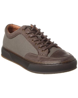 Мужские кроссовки Frye Hoyt Low Lace из парусины и кожи серого цвета 10.5