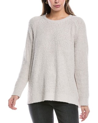 Eileen Fisher Crewneck Cashmere-Blend Pullover Womens