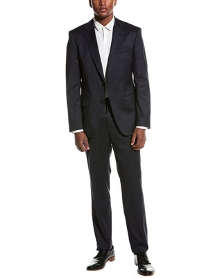 Boss Hugo Boss 2Шт Приталенный шерстяной костюм мужской синий 44R