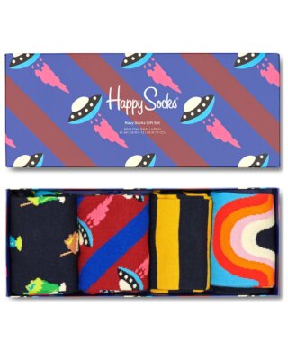 Подарочный набор мужских носков Happy Socks 4Pk Темно-синий Os