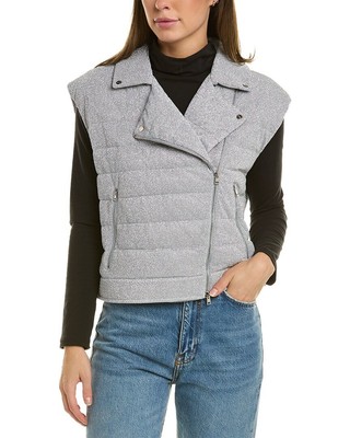 Pre-owned Herno Metallic Cropped Vest Women's In Gray