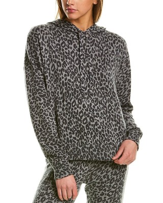 

Женская толстовка с капюшоном Skull Cashmere Berlyn Cashmere-Blend с леопардовым принтом, Grey