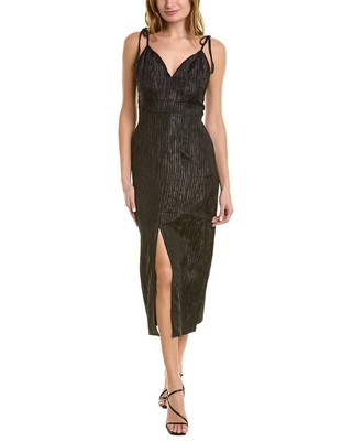 

Bcbgmaxazria плиссированное женское платье миди, Черный