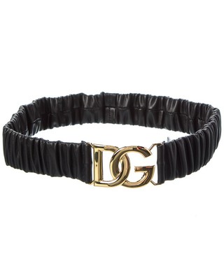 

Женский кожаный ремень с логотипом Dolce - Gabbana Dg, Черный