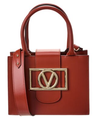 Женская кожаная сумка Valentino By Mario Valentino Aimee Super V красного цвета