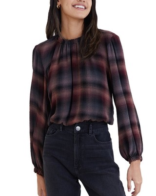 

Женский пуловер с присборенным вырезом Bella Dahl, Capupcanyon pucker plaid