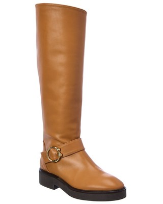 

Женские кожаные сапоги до колена Stuart Weitzman Luxering для верховой езды, Коричневый, NA