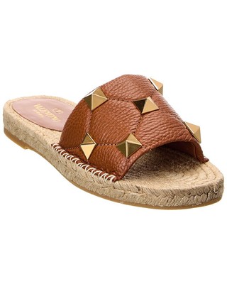 

Женские сандалии Valentino Roman из зернистой кожи с заклепками, Коричневый, NA