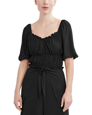 

Женский льняной топ Bcbgmaxazria, Черный