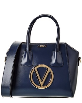 Valentino By Mario Valentino Minimi Forever Leather Satchel Womens Blue