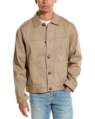 Frame Denim Trucker Jacket Mens Brown L