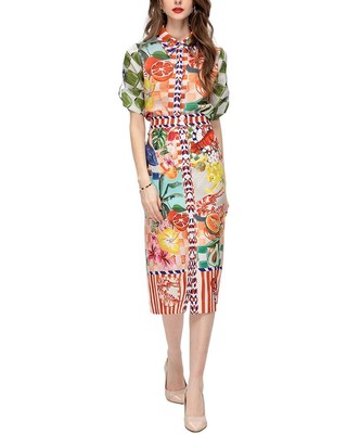 

Женский комплект из 2 предметов Burryco, блузка и юбка, Multicolor, NA