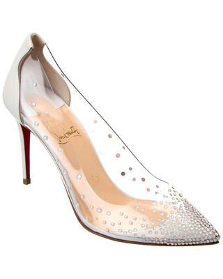 

Christian Louboutin Degrastrass 85 Женские туфли-лодочки из винила и кожи белые, Белый, NA