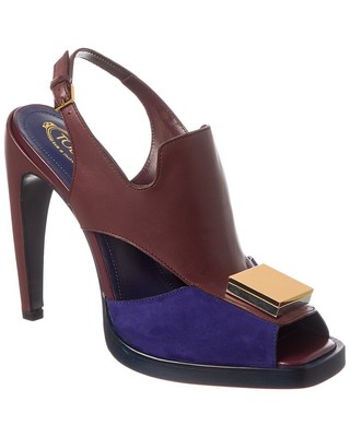 Tod S Leather & Suede Sandal Womens