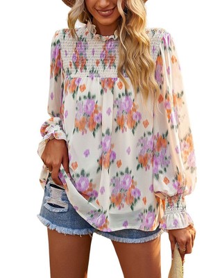 

Deli.S Блузка женская, White - multicolor print