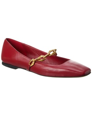 

Jimmy Choo Diamond Tilda Женские кожаные туфли на плоской подошве, Красный, NA