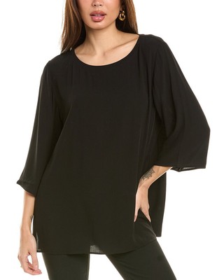 Женский шелковый топ с балетным вырезом Eileen Fisher