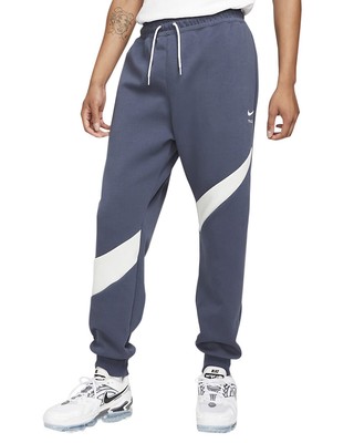 

Мужские флисовые брюки Nike темно-синего/белого цвета Swoosh Tech Fleece —, Navy blue/white