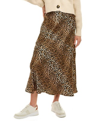 

Женская юбка миди со вставками Ena Pelly Cheetah, Коричневый