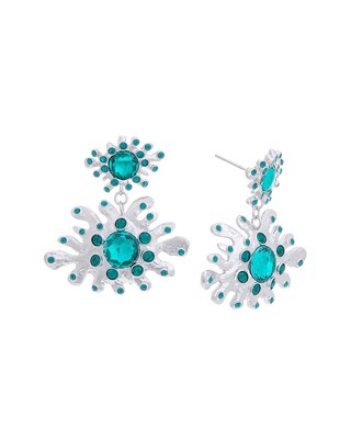 Женские серьги с волнистыми кактусами Oscar De La Renta 14K Mini Cactus