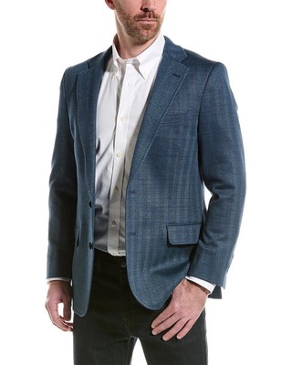 Блейзер мужской из льняной смеси Brooks Brothers, синий, 39Reg
