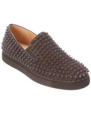 

Christian Louboutin Roller Boat Замшевые мужские кроссовки, Grey, NA