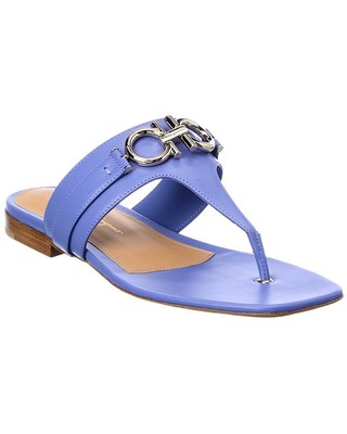 

Женские кожаные сандалии Ferragamo Rikis синие, Синий, NA